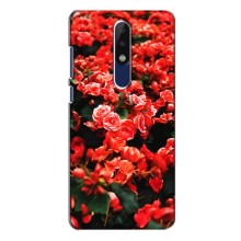 Чехлы с Цветами для Nokia 5.1 Plus (X5) (VPrint) (Цветы красные)