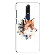 Чехлы с картинкой Лисички для Nokia 5.1 Plus (X5) (VPrint) (Лисичка в цветочках)