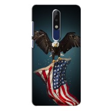 Чехол Флаг USA для Nokia 5.1 Plus (X5) (Орел и флаг)