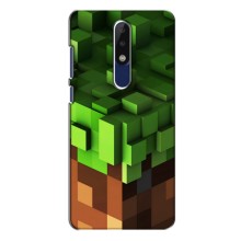 Чехол Майнкрафт на Nokia 5.1 Plus (X5) (AlphaPrint) Minecraft (текстура Майнкрафт)