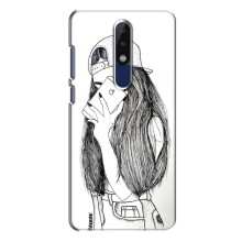 Чехол с печатью для Nokia 5.1 Plus (X5) - (Мода) (AlphaPrint) (Фото девочки)