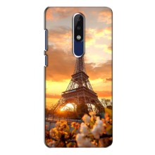 Чехол Эйфелева Башня для Nokia 5.1 Plus (X5) - (AlphaPrint) (Солнечная башня)