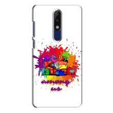 Чехол Амонг Ас для Nokia 5.1 Plus (X5) (AlphaPrint) (Яркий АмонгАс)