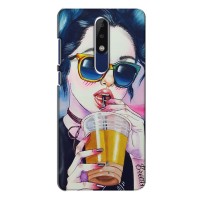 Чехол с картинкой Модные Девчонки Nokia 5.1 Plus (X5) (Девушка с коктейлем)