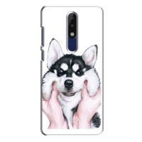 Бампер для Nokia 5.1 Plus (X5) с картинкой "Песики" – Собака Хаски