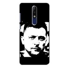 Чехол для Nokia 5.1 Plus (X5) (AlphaPrint - с принтом Зеленского) – Зеленский АРТ