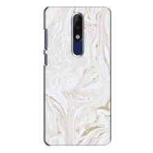Мраморный чехол на Nokia 5.1 Plus (X5) (VPrint) (Белый мрамор)