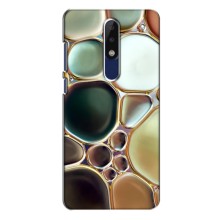 Мраморный чехол на Nokia 5.1 Plus (X5) (VPrint) (Радужный Мрамор)