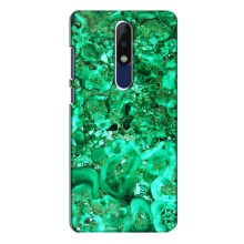 Мраморный чехол на Nokia 5.1 Plus (X5) (VPrint) (Салатный Мрамор)