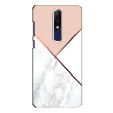 Мраморный чехол на Nokia 5.1 Plus (X5) (VPrint) (Тройной мрамор)