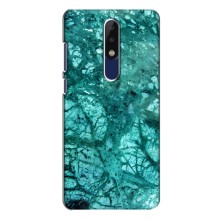 Мраморный чехол на Nokia 5.1 Plus (X5) (VPrint) (Зеленый мрамор)