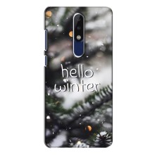 Новогодние, Праздничные Чехлы для Nokia 5.1 Plus (X5) - 2024 год (Hello winter)