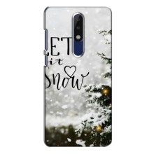 Новогодние, Праздничные Чехлы для Nokia 5.1 Plus (X5) - 2024 год (Let it snow)