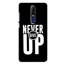 Силиконовый Чехол на Nokia 5.1 Plus (X5) с картинкой Nike (Never Give UP)