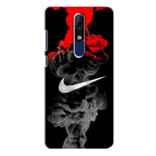 Силиконовый Чехол на Nokia 5.1 Plus (X5) с картинкой Nike – Nike дым