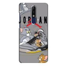 Силиконовый Чехол Nike Air Jordan на Нокиа 5.1 Плюс (Air Jordan)