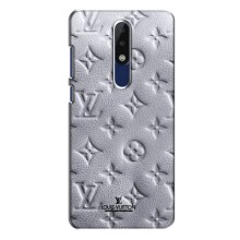 Текстурный Чехол Louis Vuitton для Нокиа 5.1 Плюс (Белый ЛВ)