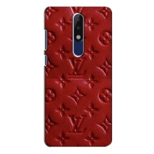Текстурный Чехол Louis Vuitton для Нокиа 5.1 Плюс – Красный ЛВ