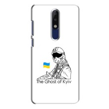 Защитные чехлы (Призрак Киева) для Nokia 5.1 Plus (X5) (AlphaPrint) (Летчик Киева)