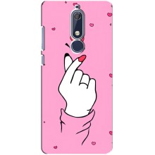 Чехол с принтом для Nokia 5 2018, 5.1 (AlphaPrint - Знак сердечка) – Знак Love