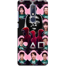 Чехол Гра в кальмара для Nokia 5 2018, 5.1 – Персонажи игры кальмара