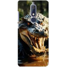 Чехол с картинкой «Хищники» для Nokia 5 2018, 5.1 – Крокодил