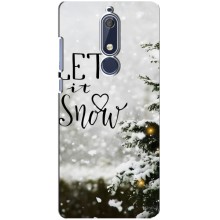 Новогодние, Праздничные Чехлы для Nokia 5 2018, 5.1 - 2024 год – Let it snow