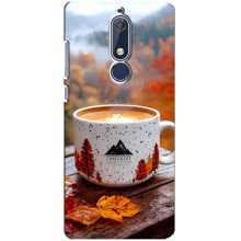 Чехол с уникальным дизайном «Осень с кофе» для Nokia 5 2018, 5.1 – Кофе на природе