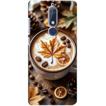 Чехол с уникальным дизайном «Осень с кофе» для Nokia 5 2018, 5.1 – Пряный кофе
