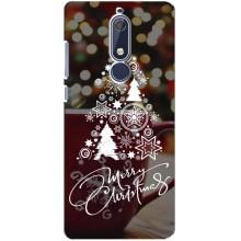 Різдвяні Чохли для Nokia 5 2018, 5.1 (VPrint) (Ялинка яскрава)
