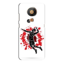 Чехлы с принтом Спортивная тематика для Nokia 5.3 – Волейболист