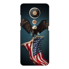 Чехол Флаг USA для Nokia 5.3 – Орел и флаг