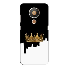 Чехол (Корона на чёрном фоне) для Нокиа 5.3 (Золотая корона)