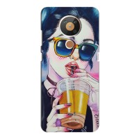 Чехол с картинкой Модные Девчонки Nokia 5.3 – Девушка с коктейлем