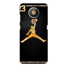 Силиконовый Чехол Nike Air Jordan на Нокиа 5.3 (Джордан 23)