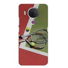 Чохли з прінтом Спортивна тематика для Nokia 5.4 – Ракетки теніс