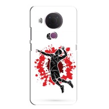 Чохли з прінтом Спортивна тематика для Nokia 5.4 – Волейболіст