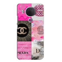 Чехол (Dior, Prada, YSL, Chanel) для Nokia 5.4 (Модница)