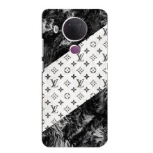 Чехол Стиль Louis Vuitton на Nokia 5.4 (LV на белом)