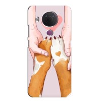 Чехол (ТПУ) Милые собачки для Nokia 5.4 – Любовь к собакам