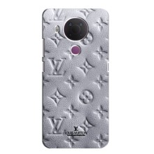 Текстурный Чехол Louis Vuitton для Нокиа 5.4 (Белый ЛВ)