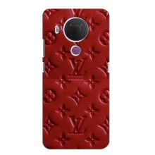 Текстурный Чехол Louis Vuitton для Нокиа 5.4 – Красный ЛВ