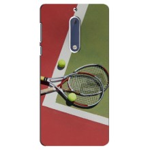 Чехлы с принтом Спортивная тематика для Nokia 5 – Ракетки теннис