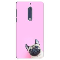 Бампер для Nokia 5 с картинкой "Песики" (Собака на розовом)