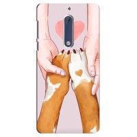 Чехол (ТПУ) Милые собачки для Nokia 5 – Любовь к собакам