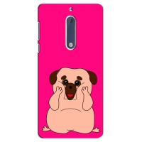 Чехол (ТПУ) Милые собачки для Nokia 5 – Веселый Мопсик
