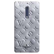 Текстурный Чехол Louis Vuitton для Нокиа 5 – Белый ЛВ