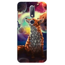 Чехлы с картинкой Лисички для Nokia 6.1 Plus (VPrint) (Лисица в космосе)