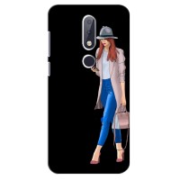 Чехол с картинкой Модные Девчонки Nokia 6.1 Plus – Девушка со смартфоном