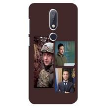 Чехол для Nokia 6.1 Plus (AlphaPrint - с принтом Зеленского) – Президент